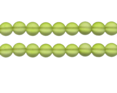 10mm Apple Sea/Beach-Style Glass Bead, approx. 16 beads