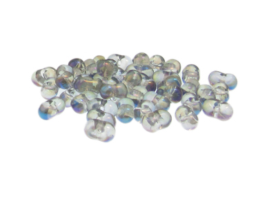 Approx. 1.2oz. x 8x6mm Silver Luster Glass Peanut Beads