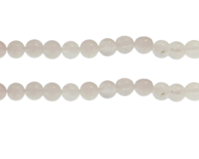 8mm White Gemstone Bead, approx. 23 beads