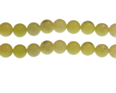 10mm Olivine Gemstone Bead, approx. 15 beads