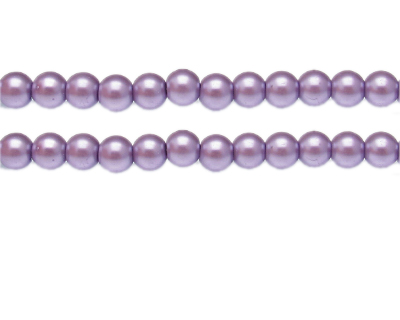 8mm Violet Glass Pearl Bead, approx. 56 beads