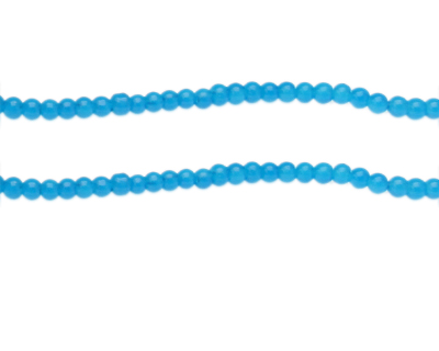(image for) 4mm Deep Turquoise Jade-Style Glass Bead, approx. 110 beads