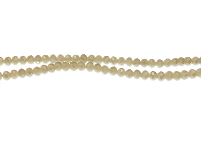 (image for) 4mm Cream Luster Faceted Glass Bead, 20" string - Click Image to Close