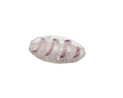 34 x 24mm Plum Candy Stripe Oval Lampwork Glass Bead 34 x 24mm Plum Candy Stripe Oval Lampwork Glass Bead