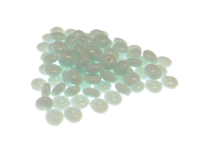 (image for) Approx. 1oz. x 6x4mm Baby Blue Disc Glass Bead - Click Image to Close