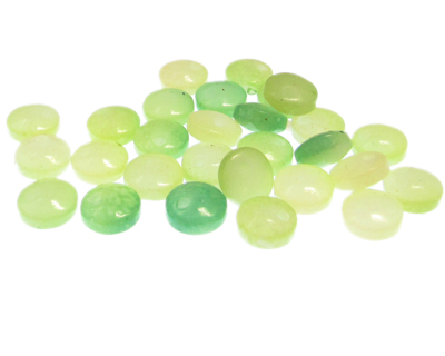 (image for) Approx. 1oz. x 10mm Greens Glass Bead, top drill - Click Image to Close