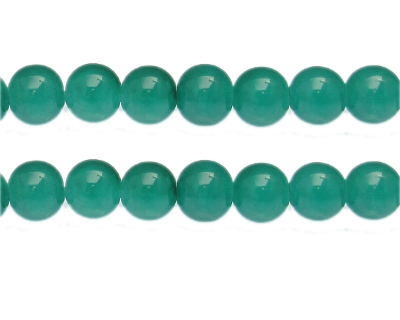 12mm Green Aventurine-Style Glass Bead, approx. 14 beads