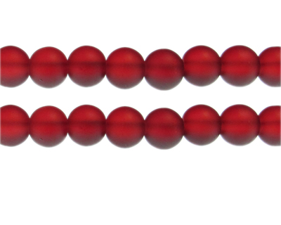 (image for) 12mm Red Sea/Beach-Style Glass Bead, approx. 13 beads - Click Image to Close