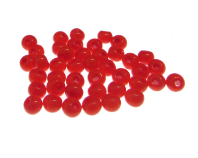 (image for) Approx. 1oz. x 6mm Strawberry Red Pebble Glass Beads - Click Image to Close