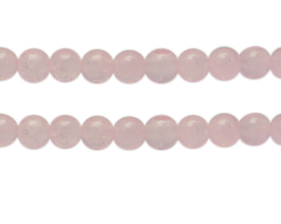(image for) 10mm Rose Quartz Gemstone-Style Glass Bead, approx. 17 beads