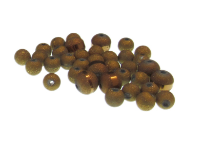 (image for) Approx. 1oz. x 6-8mm Gold Druzy-Style Glass Bead