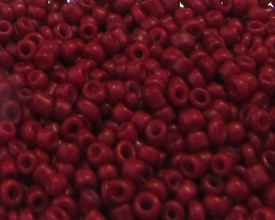 11/0 Red Opaque Glass Seed Bead, 1oz. Bag