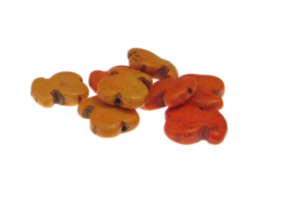 14 x 18mm Orange Dyed Turquoise Fruit Bead, 8 beads