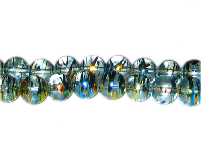 10mm Pure Elegance Abstract Glass Bead, approx. 16 beads