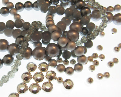 Silver Bundle: 6 Strings, Brass and Stardust Beads + Findings
