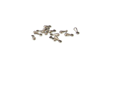 6 x 2mm Silver Metal Chain End, 20 ends