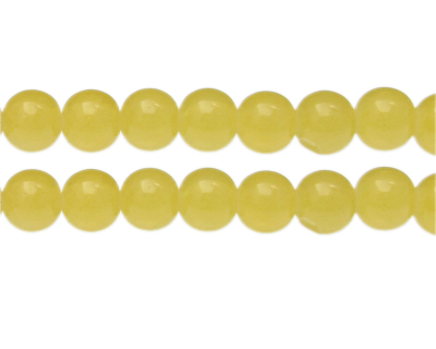12mm Citrine-Style Glass Bead, approx. 14 beads