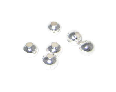(image for) 8mm Silver Round Iron Bead, approx. 45 beads - large hole