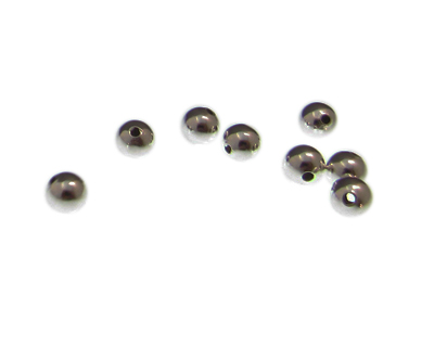 (image for) 6mm Silver Iron Spacer Bead, approx. 40 beads
