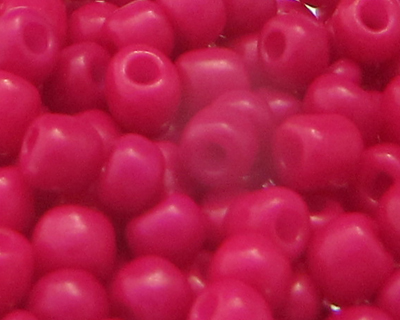 6/0 Rose Opaque Glass Seed Bead, 1oz. Bag