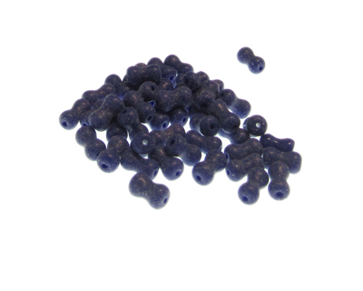 (image for) Approx. 1oz. x 8x6mm Blue Peanut Glass Beads - Click Image to Close