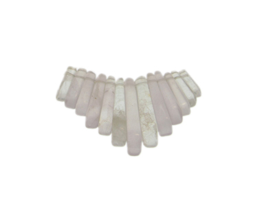 12 - 30mm Crystal/Rose Quartz Gemstone Pendant, 13 pieces