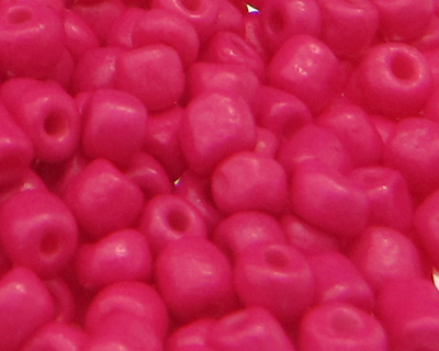 6/0 Hot Pink Opaque Glass Seed Beads, 1oz. bag