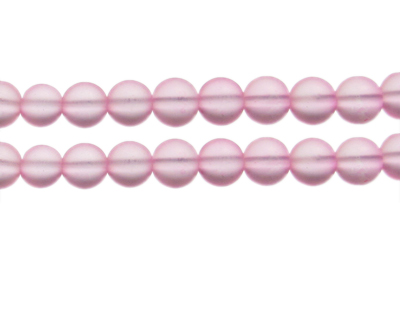 10mm Pink Sea/Beach-Style Glass Bead, approx. 16 beads