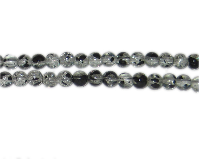 (image for) 6mm Iris Crackle Spray Glass Bead, approx. 70 beads