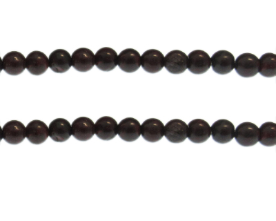 8mm Dark Brown Gemstone Bead, approx. 23 beads