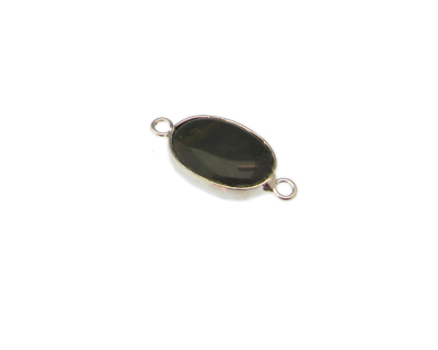 (image for) 20 x 14mm Flourite Silver Gemstone Oval Link