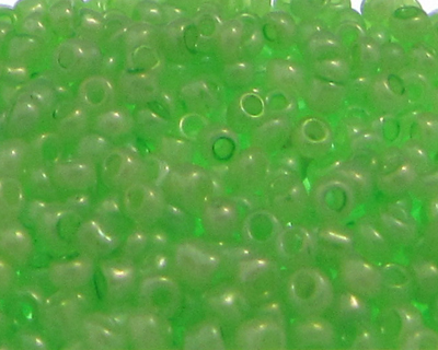 11/0 Pale Green Ceylon Glass Seed Beads, 1oz. bag