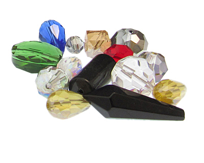 Approx. 2oz. VALUE Faceted Glass Bead Mix