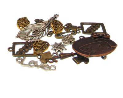 (image for) Approx. 1oz. Metal Charm Bead Mix - Click Image to Close