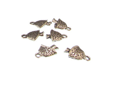 (image for) 16 x 12mm Mushroom Silver Metal Charm, 6 charms - Click Image to Close