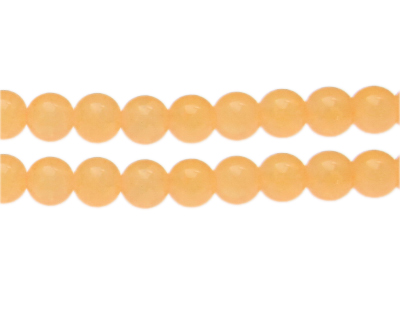 10mm Pale Carnelian-Style Glass Bead, approx. 16 beads