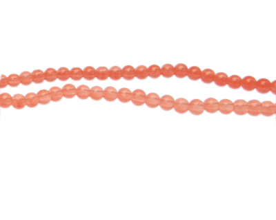 4mm Pale Orange Jade-Style Glass Bead, approx. 107 beads