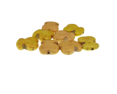 14 x 18mm Yellow Dyed Turquoise Fruit Bead, 8 beads