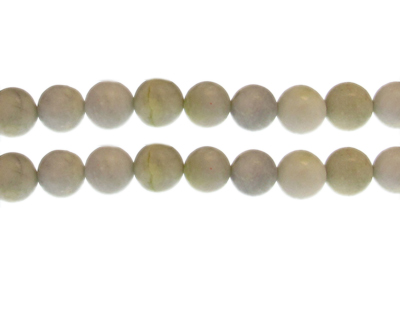 10mm Very Pale Green Gemstone Bead, approx. 20 beads