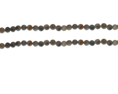 4mm Gray Gemstone Bead, approx. 43 beads
