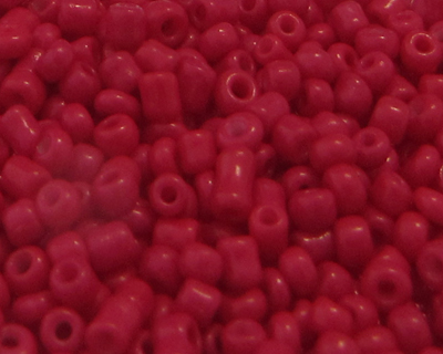 11/0 Red Pink Opaque Glass Seed Bead, 1oz. Bag