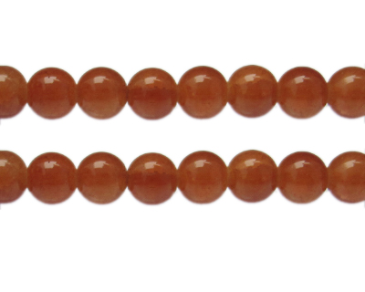 (image for) 12mm Brown Gemstone-Style Glass Bead, approx. 15 beads