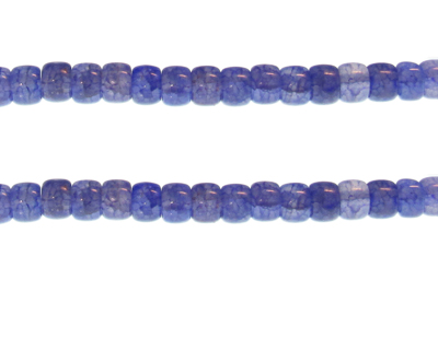 8 x 6mm Purple Rondelle Gemstone-Style Bead, 7.5" string