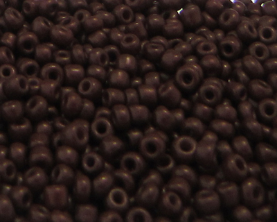 11/0 Dark Brown Opaque Glass Seed Bead, 1oz. Bag