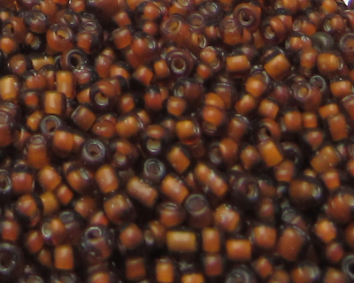 11/0 Brown Duo Inside-Color Glass Seed Bead, 1oz. Bag