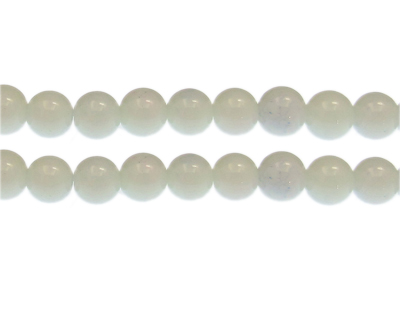 10mm Lilac/White Marble-Style Glass Bead, approx. 22 beads