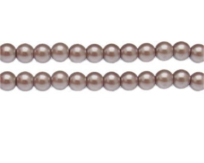 8mm Mink Glass Pearl Bead, approx. 56 beads
