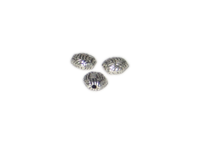 (image for) 10mm Silver Etched Metal Spacer Bead, 3 beads - Click Image to Close