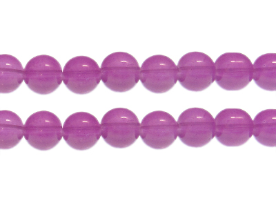 (image for) 12mm Soft Violet Jade-Style Glass Bead, approx. 18 beads - Click Image to Close