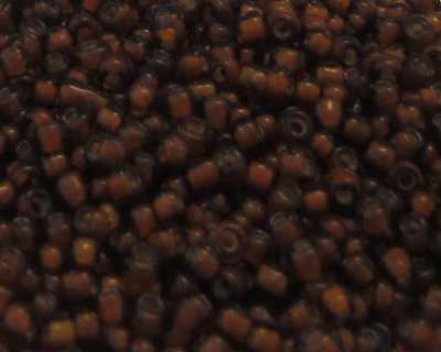 11/0 Brown Duo Inside-Color Glass Seed Bead, 1oz. Bag